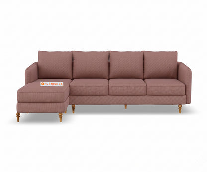 Flora 3 Seater Sectional Sofa LHS - Silver Grey