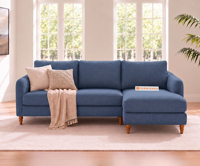 Flora 2 Seater Sectional Sofa RHS - Dusty Blue
