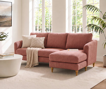 Flora 2 Seater Sectional Sofa RHS - Iceland Clay Rose