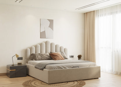 Dora Bed (Fully Upholstered) 50+ colour options - Queen Size - Furnishka 