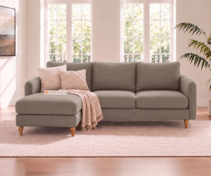 Flora 2 Seater Sectional Sofa LHS - Taupe Beige