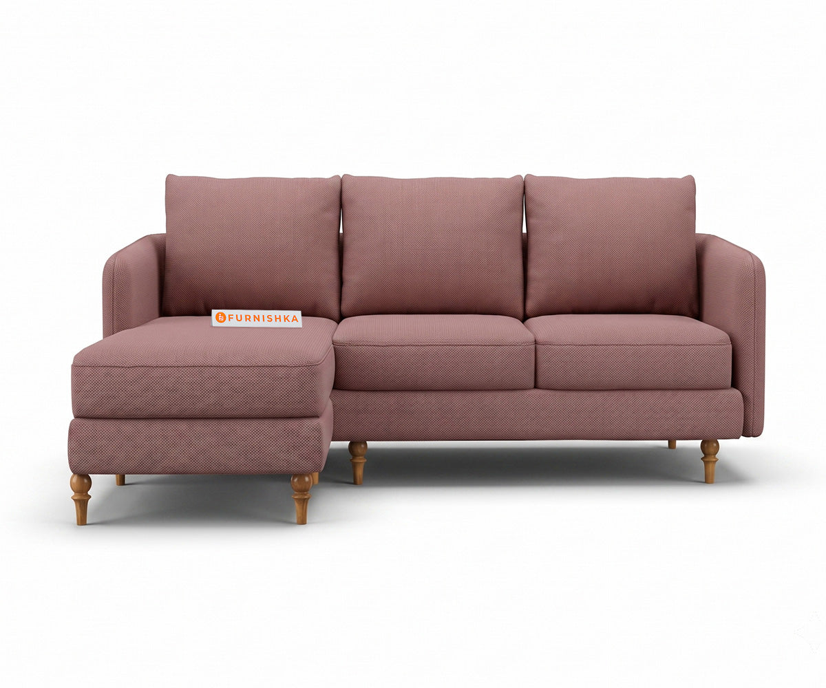 Flora 2 Seater Sectional Sofa LHS - Silver Grey