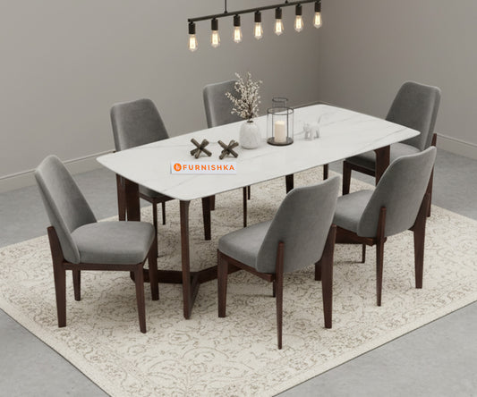 Vetra 6 Seater Dining Sets with Quartz Top