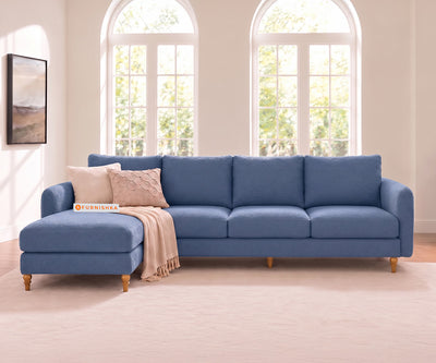 Flora 3 Seater Sectional Sofa LHS - Dusty Blue