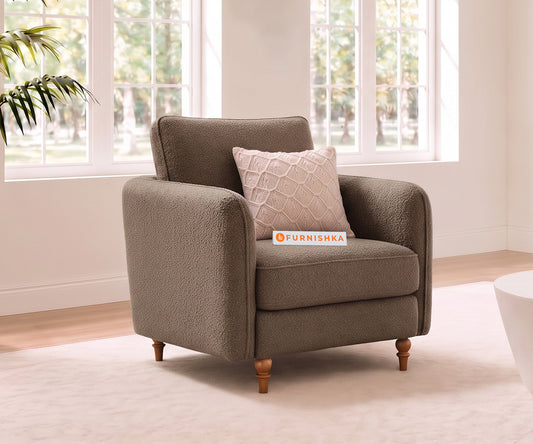 Flora 1 Seater Sofa in Taupe Beige