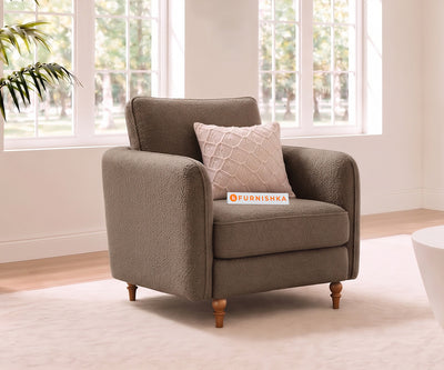 Flora 1 Seater Sofa in Taupe Beige