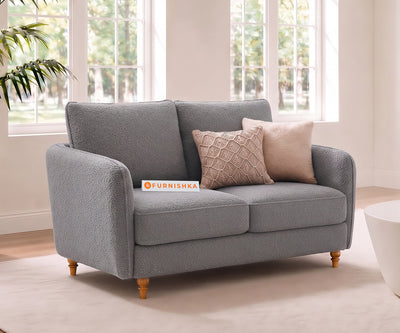 Flora 2 Seater Sofa in Silver Grey