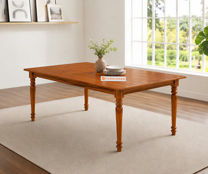 Sattva Teak Wood 6 Seater Dining Set