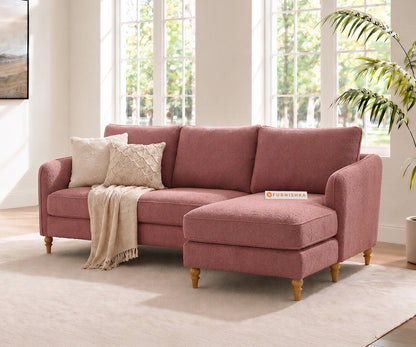 Flora 2 Seater Sectional Sofa RHS - Iceland Clay Rose