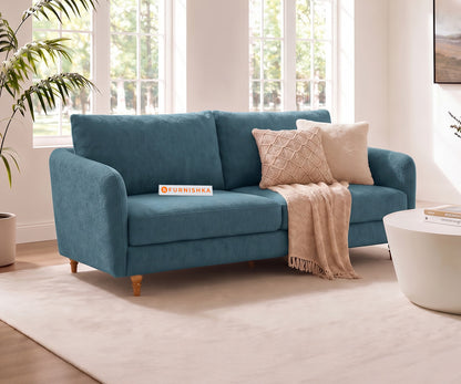 Flora 3 Seater Sofa in Vintage Aqua