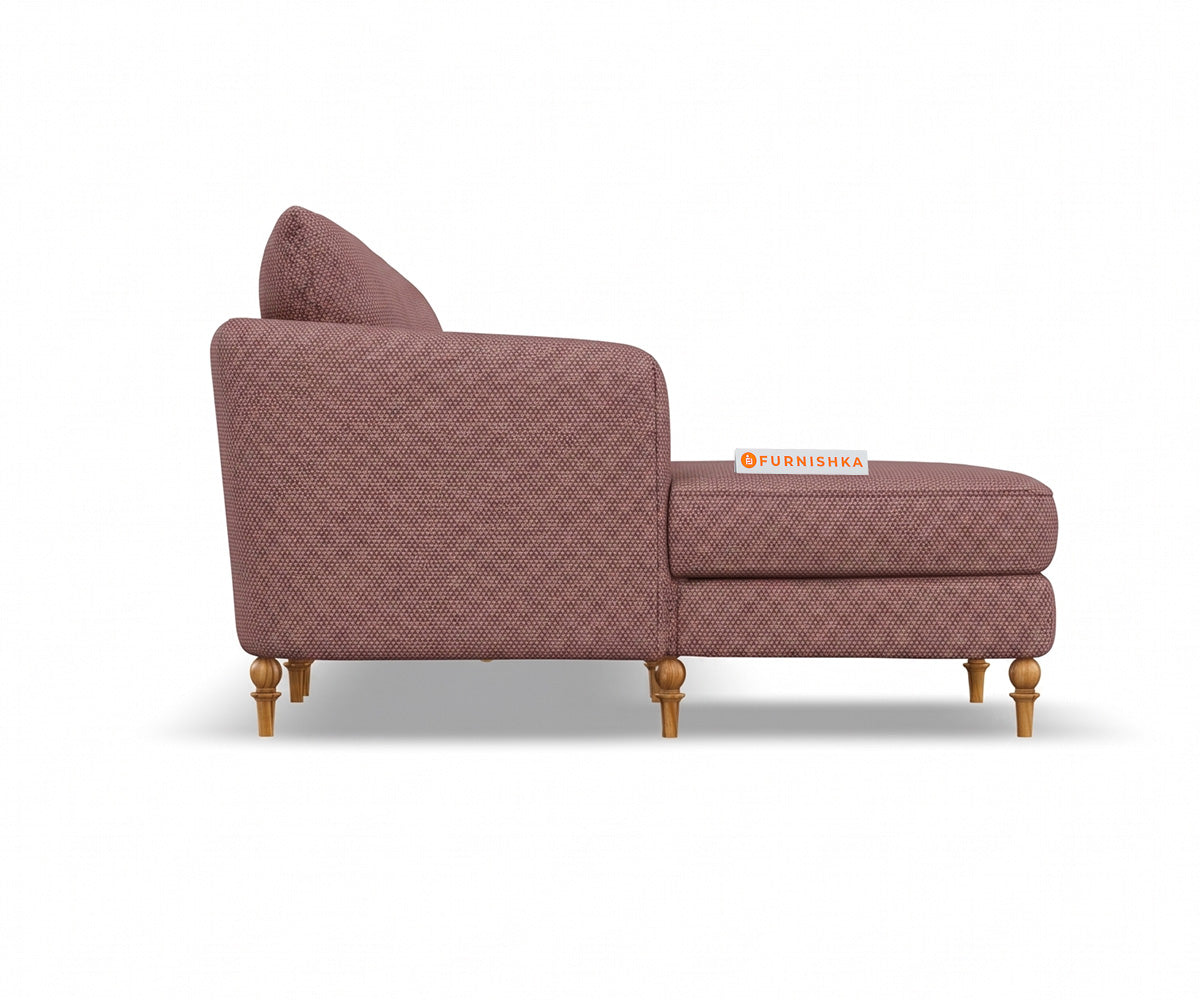Flora 3 Seater Sectional Sofa LHS - Silver Grey