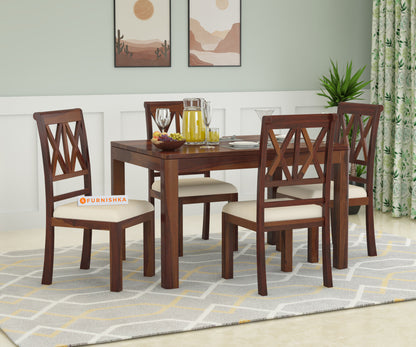 Joanne 4 Seater Dining Sets with Cushion & Chairs