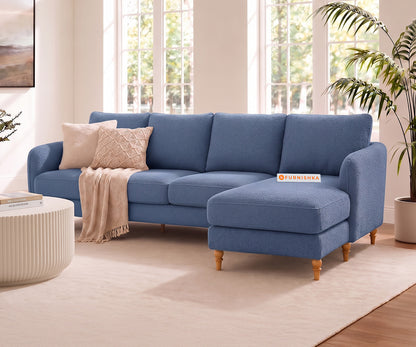 Flora 3 Seater Sectional Sofa RHS - Dusty Blue