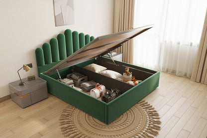 Dora Bed (Fully Upholstered) 50+ colour options - Queen Size - Furnishka 