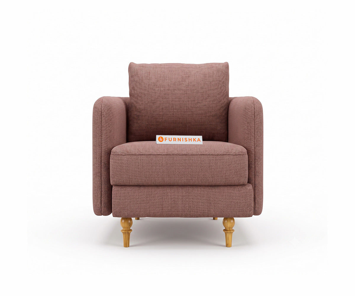 Flora 1 Seater Sofa in Taupe Beige