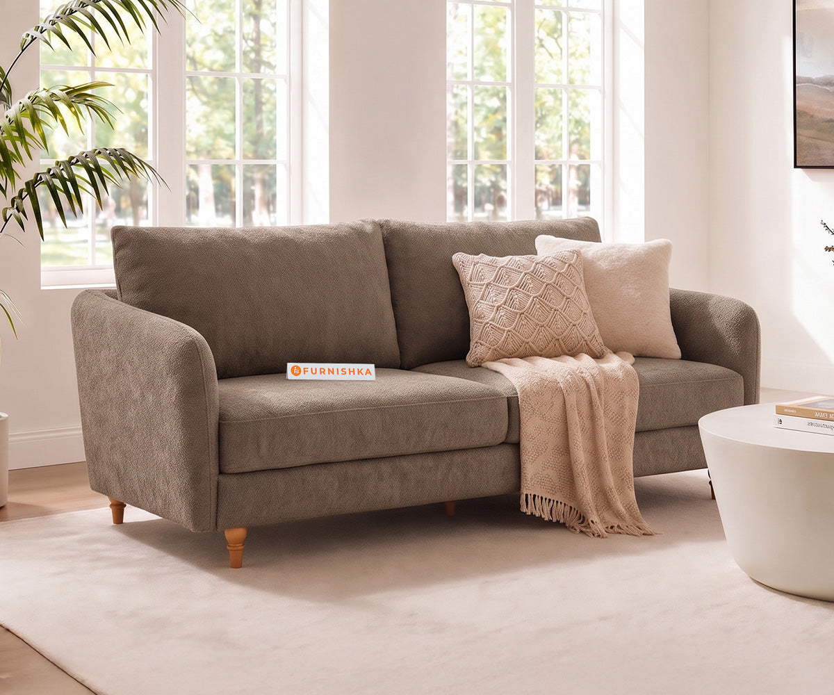 Flora 3 seater sofa in Taupe Beige