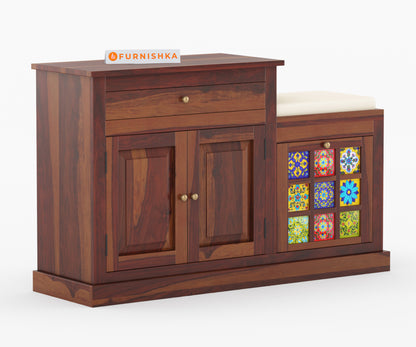 Millicent Sheesham Wood Shoe Rack