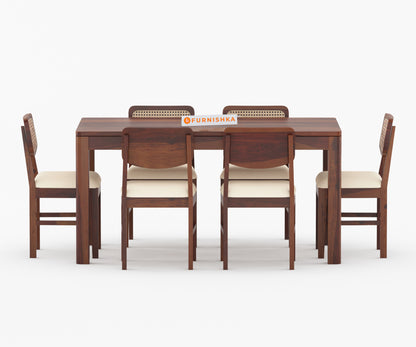 Raymond 6 Seater Dining set with Cushion Chairs