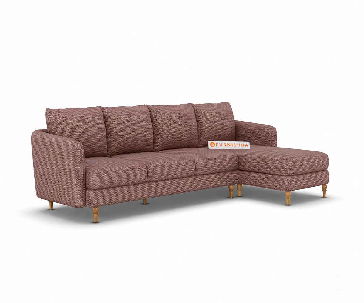 Flora 3 Seater Sectional Sofa RHS - Silver Grey
