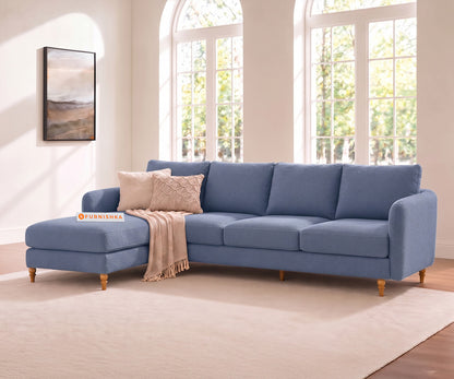 Flora 3 Seater Sectional Sofa LHS - Dusty Blue
