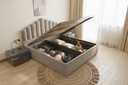 Dora Bed (Fully Upholstered) 50+ colour options - Queen Size - Furnishka 