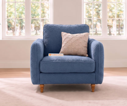 Flora 1 Seater Sofa in Dusty Blue