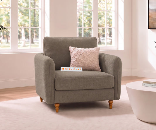 Flora 1 Seater Sofa in Taupe Beige