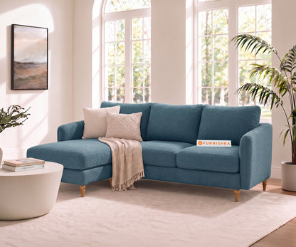 Flora 2 Seater Sectional Sofa LHS - Vintage Aqua
