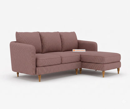 Flora 2 Seater Sectional Sofa RHS - Silver Grey