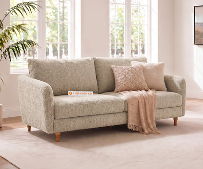 Flora 3 seater sofa in Bone white