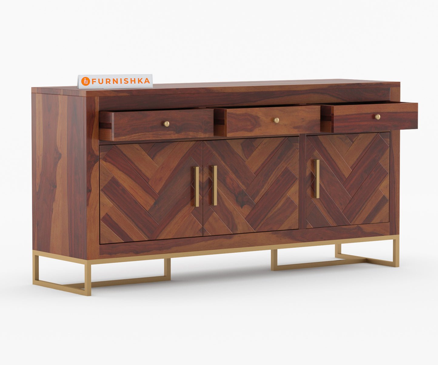 Helie Sheesham Wood Cabinet and Sideboard