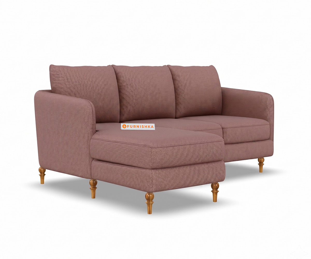 Flora 2 Seater Sectional Sofa LHS - Silver Grey