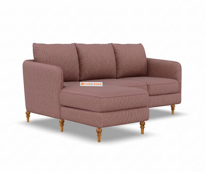 Flora 2 Seater Sectional Sofa LHS - Silver Grey