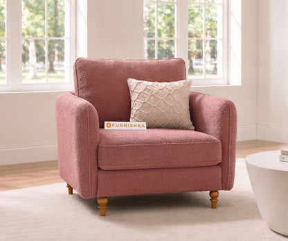 Flora 1 Seater Sofa in Iceland Clay Rose
