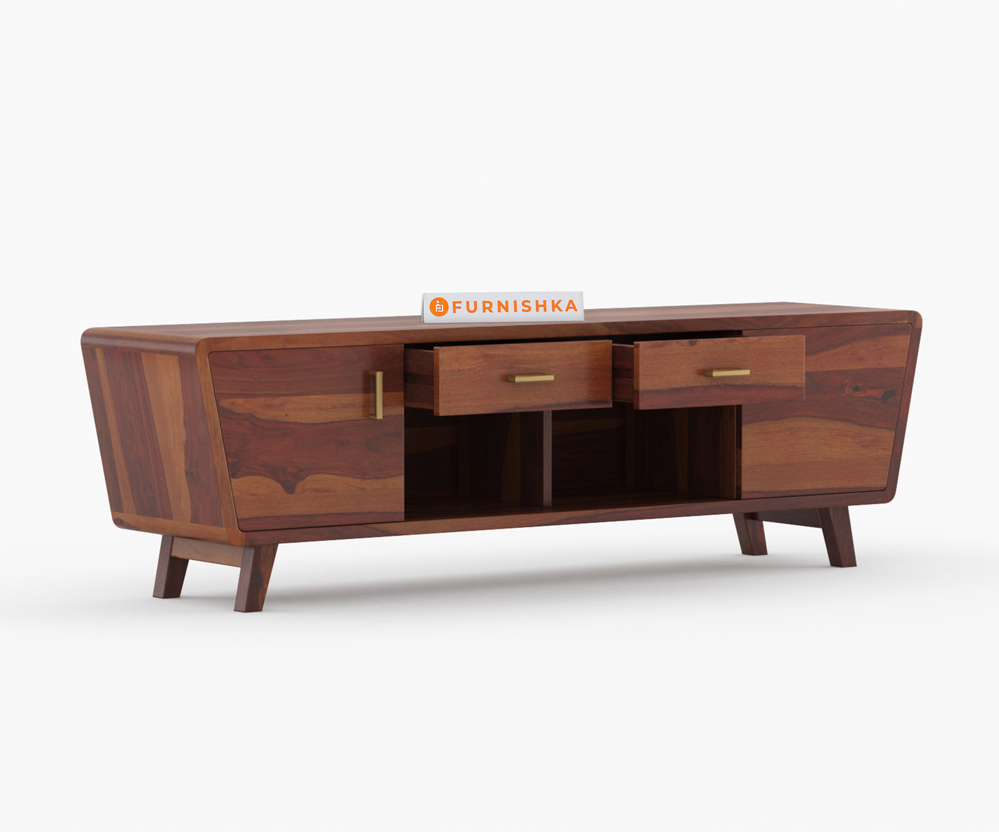 Devon Sheesham Wood Tv Cabinets with Drawers and Storage