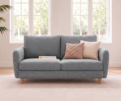 Flora 2 Seater Sofa in Silver Grey