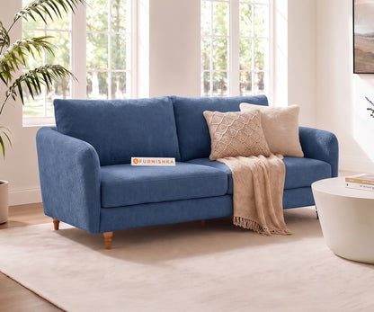 Flora 3 seater sofa in Dusty Blue