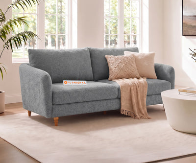 Flora 3 seater sofa in Silver Grey