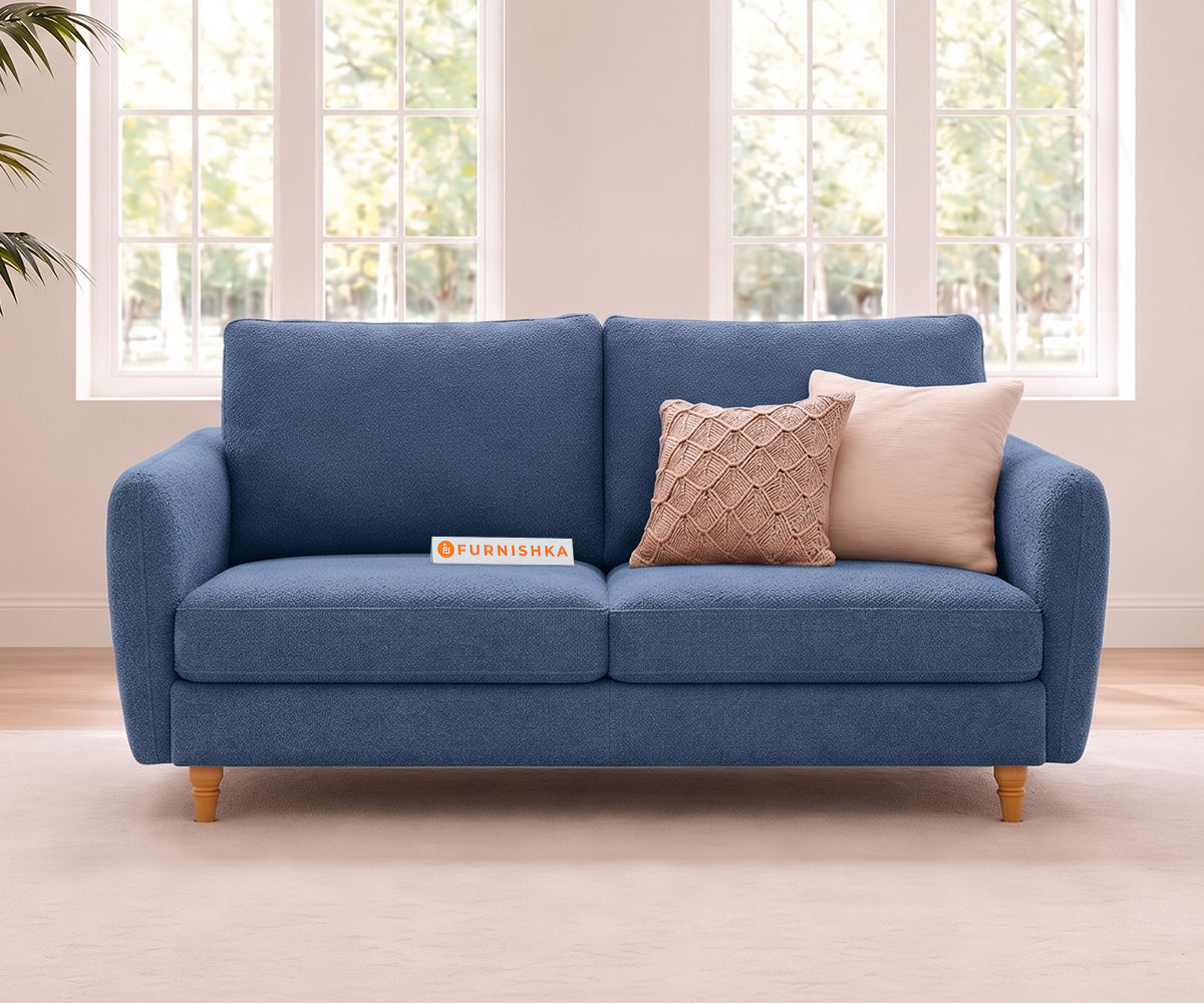 Flora 2 Seater Sofa in Dusty Blue