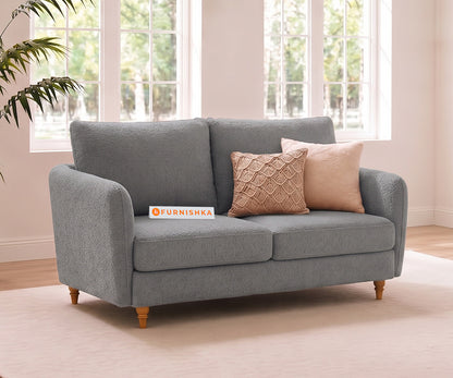 Flora 2 Seater Sofa in Silver Grey