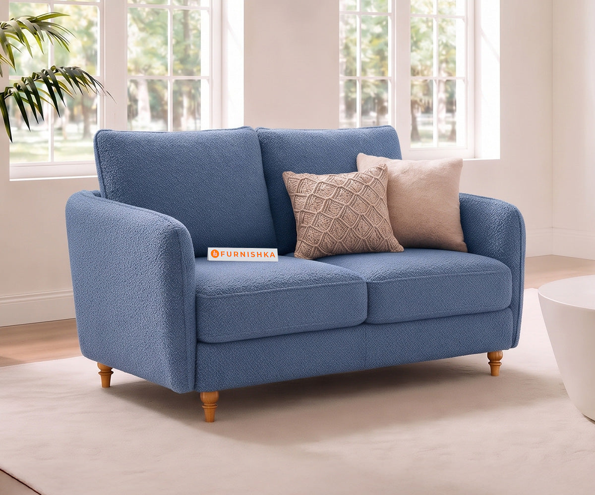 Flora 2 Seater Sofa in Dusty Blue