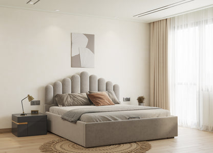 Dora Bed (Fully Upholstered) 50+ colour options - Queen Size - Furnishka 