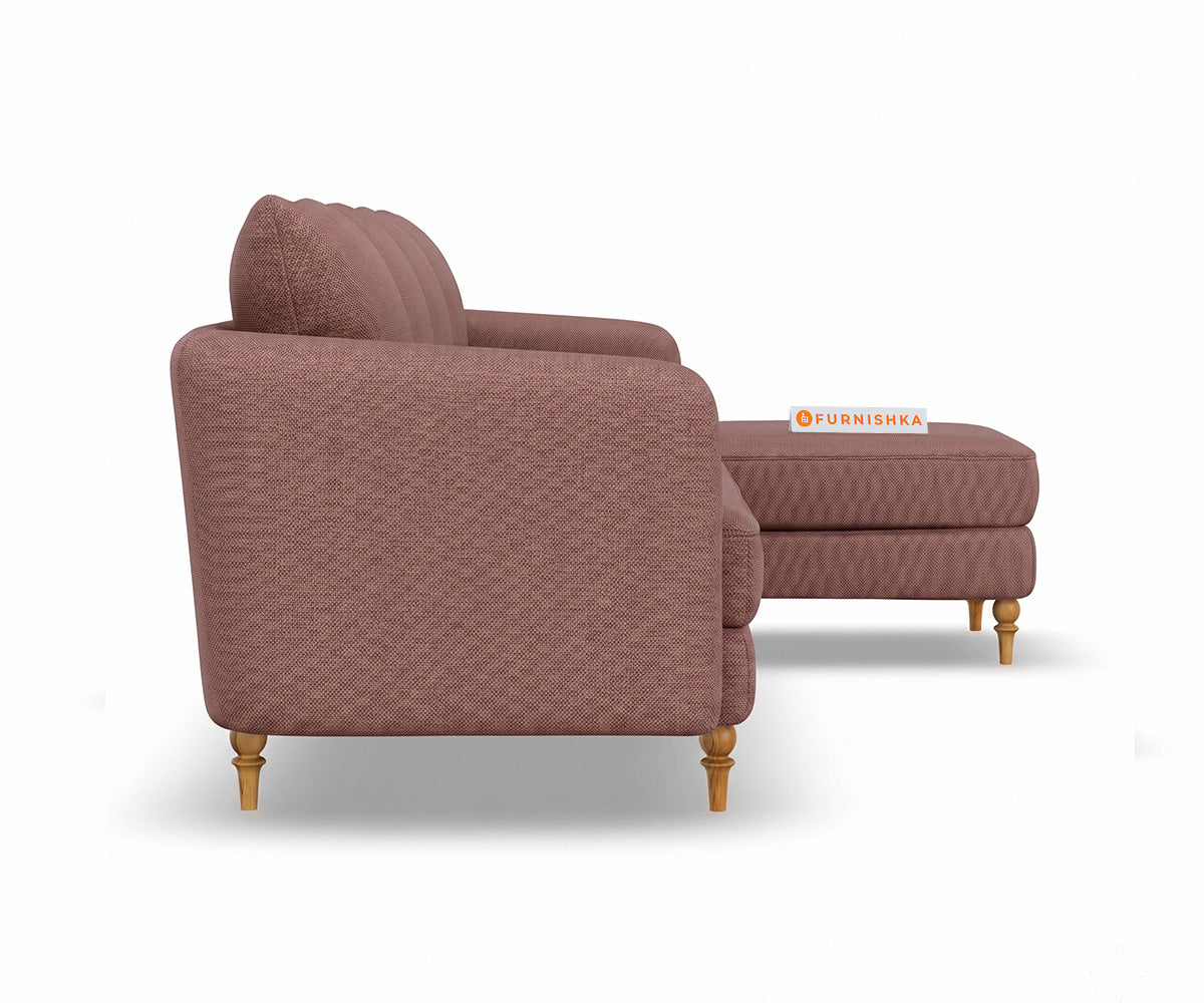 Flora 3 Seater Sectional Sofa RHS - Silver Grey
