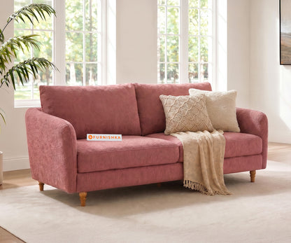 Flora 3 seater sofa in Iceland Clay Rose