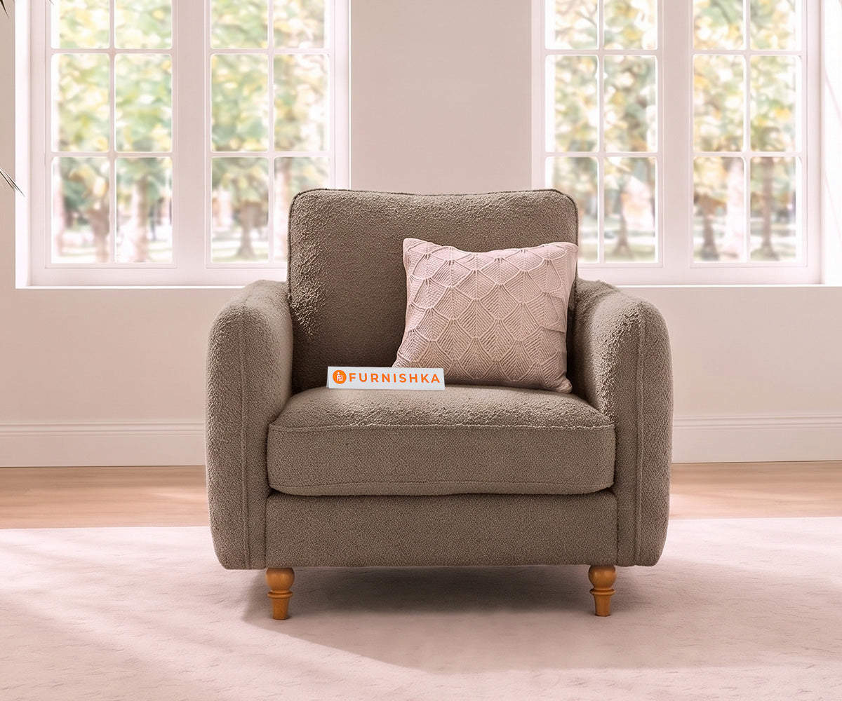 Flora 1 Seater Sofa in Taupe Beige