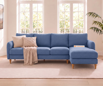 Flora 3 Seater Sectional Sofa RHS - Dusty Blue