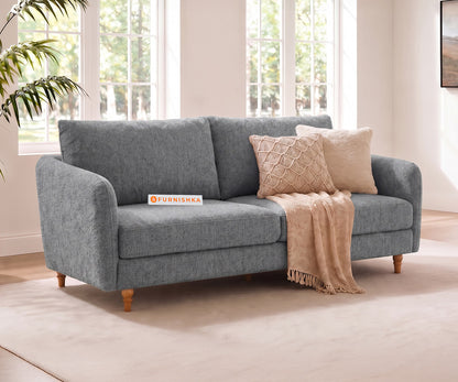 Flora 3 seater sofa in Silver Grey