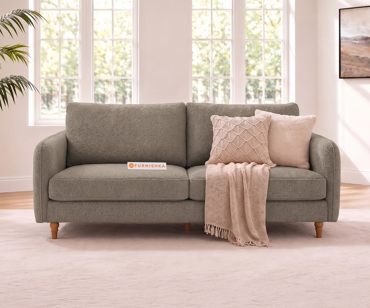 Flora 3 seater sofa in Taupe Beige