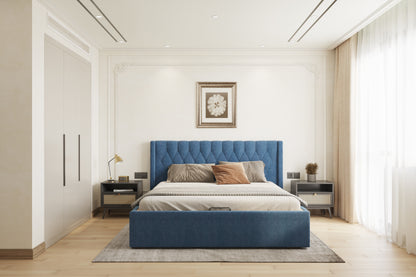 Samawi Bed (Fully Upholstered) 50+ colour options - King Size - Furnishka 