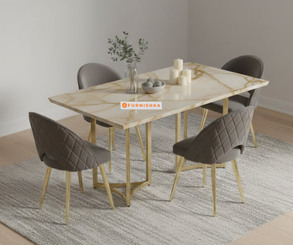 Nexus 4 Seater Dining Sets with Australian Onyx Marble Top